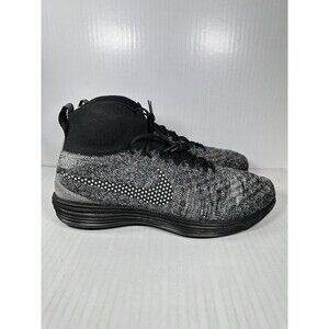 Size 13 Nike Lunar Magista 2 Flyknit FC Black White Trainers Shoe 876385-001 NEW